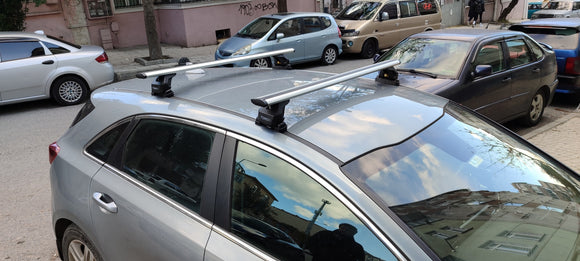 222. Kompatibel mit abschließbaren Aluminium-Dachträgern für Fahrzeuge mit Standarddach Toros Pro 2 Black