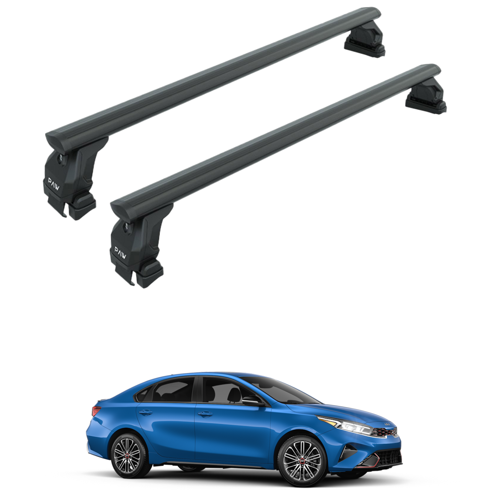 222. Kompatibel mit abschließbaren Aluminium-Dachträgern für Fahrzeuge mit Standarddach Toros Pro 2 Black