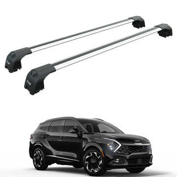 For Kia Sportage (2022-2025) Roof Rack Cross Bars Flush Rail, Silver