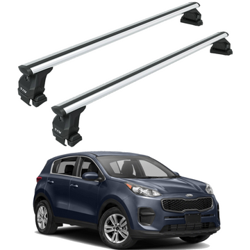 222. Kompatibel mit abschließbaren Aluminium-Dachträgern für Fahrzeuge mit Standarddach Toros Pro 2 Silver