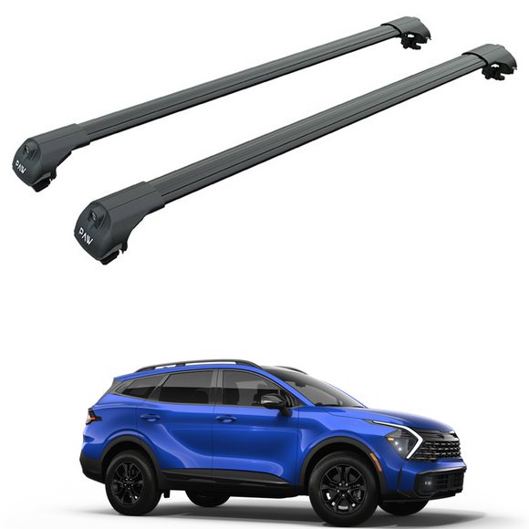 For Kia Sportage (2022-2026) Roof Rack Cross Bars Raised Roof, Black