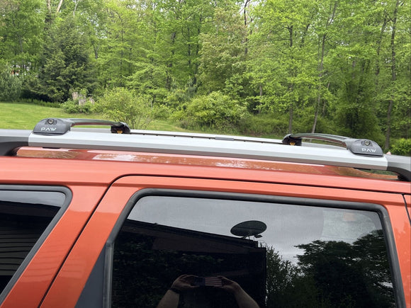 For Kia Borrego 2009-2012 Roof Rack Cross Bars Raised Rail Alu Black