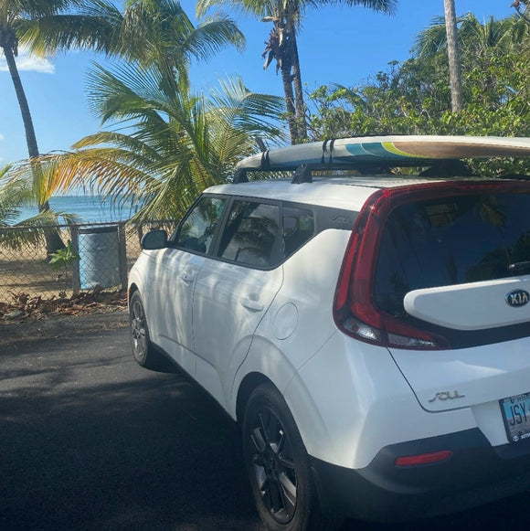 For Kia Soul 2011-2019 Roof Rack Cross Bars Fix Point, Silver