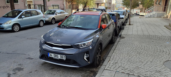 For Kia Stonic (2018-2025) Roof Rack Cross Bars Raised Rail Alu Black