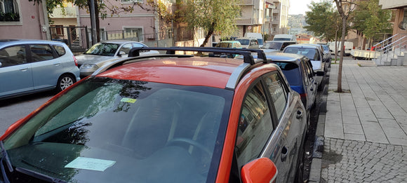 111. Kompatibel mit abschließbaren Aluminium-Dachträgern für Fahrzeuge mit Standarddach Toros Pro 1 Silver