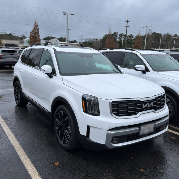 Für Kia Telluride 2020-Up Dachträgersystem, Aluminium-Querstange, Metallhalterung, abschließbar, Silber