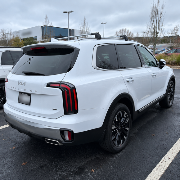 Für Kia Telluride 2020-Up Dachträgersystem, Aluminium-Querstange, Metallhalterung, abschließbar, Schwarz