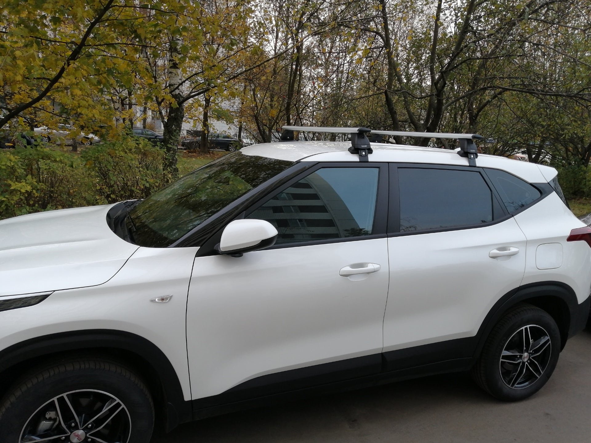 For Kia Seltos LX 2022 Up Roof Rack Cross Bars Normal Roof Alu Black
