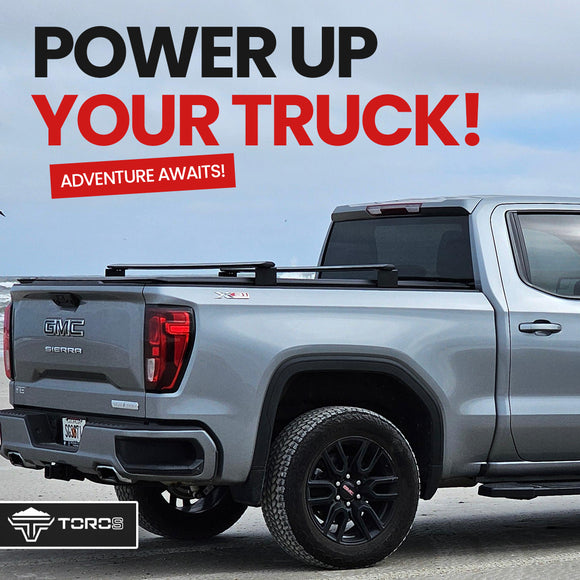 For Ford F-150 Bed Rack Cross Bars Fits For Open-Bed and Roll-Up Tonneau Covers Black