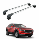Für Mazda CX 30 2020-Up Dachträgersystem Träger Querträger Aluminium abschließbar Hochwertige Metallhalterung Silber-1