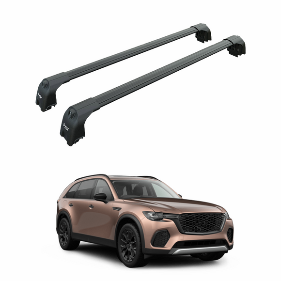 For Mazda CX-70 2025-2026 Roof Rack System, Aluminium Cross Bar, Flush Rail, Black