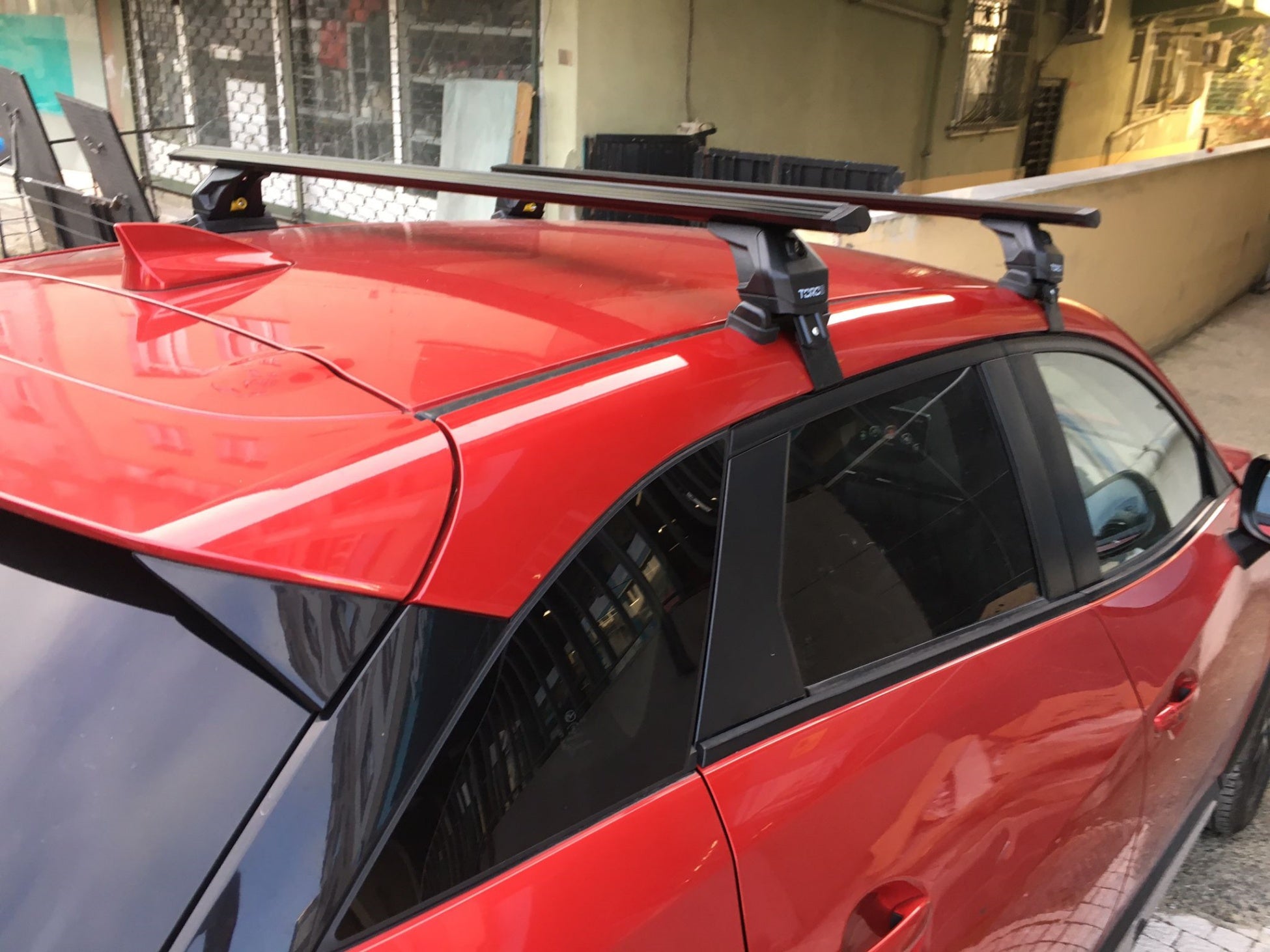 For Mazda CX-3 DK 2016-22 Roof Rack Cross Bars Metal Bracket Normal Roof Alu Black