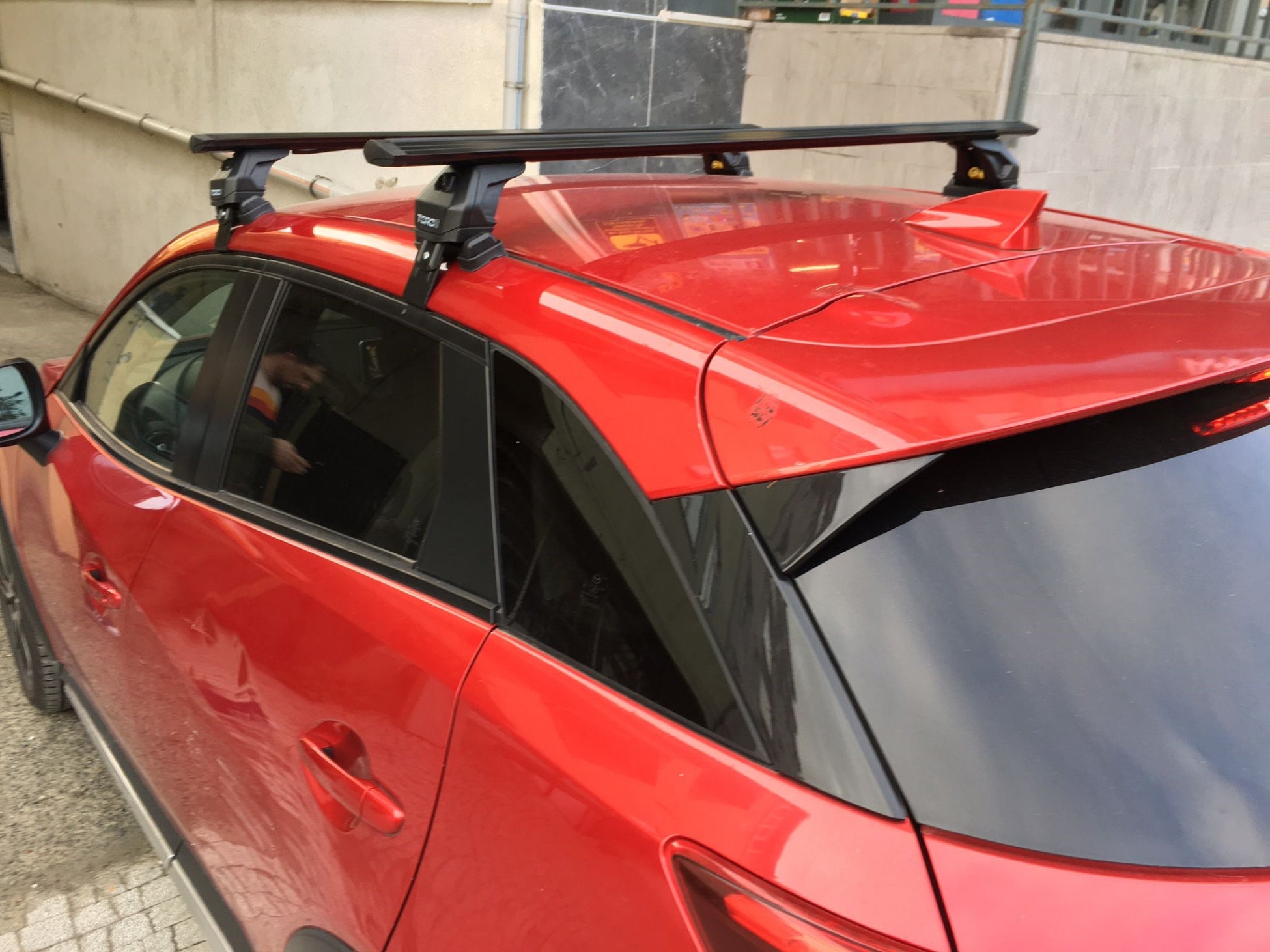 For Mazda CX-3 DK 2016-22 Roof Rack Cross Bars Metal Bracket Normal Roof Alu Black-9