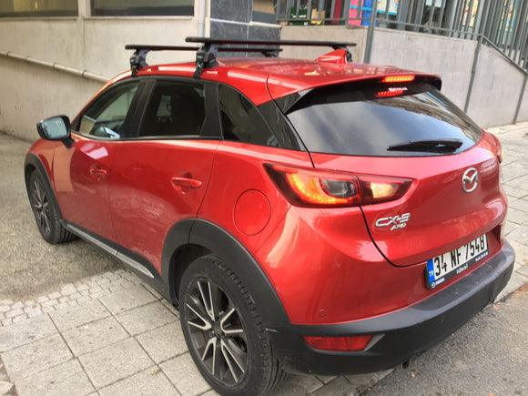 For Mazda CX-3 (2016-2025) Roof Rack Cross Bars Normal Roof, Silver