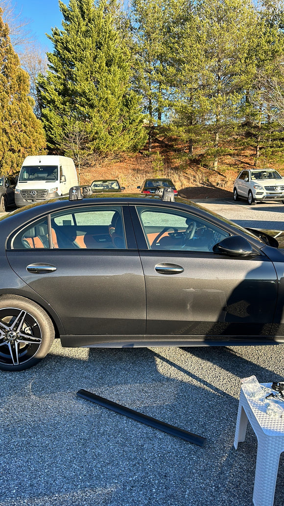 For Mercedes C Sedan W206 2022-2025 Roof Rack Cross Bars Fix Point Alu Black
