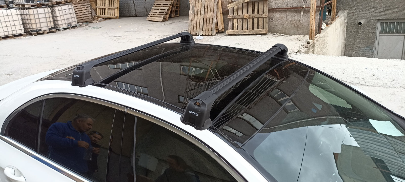 For Mercedes E Sedan W214 2024-Up Roof Rack Cross Bars Fix Point Alu Silver