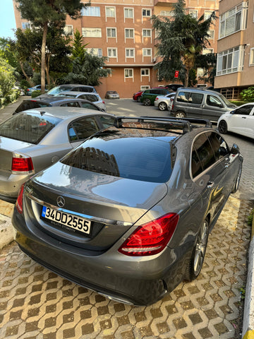 For Mercedes C Coupe C204 2007-2014 Roof Rack Cross Bars Fix Point Silver - 0