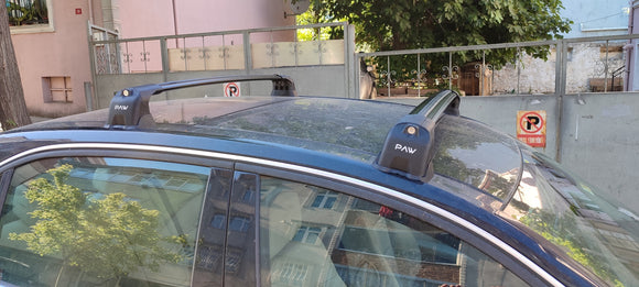 For Mercedes E Sedan W212 2013-2017 Roof Rack Cross Bars Fix Point Alu Black