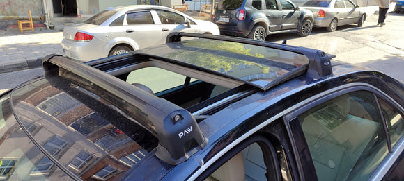 For Mercedes E Sedan W212 2009-2013 Roof Rack Cross Bars Fix Point Alu Black