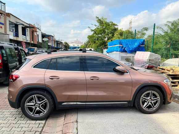For Mercedes GLA (H247) 2020-2025 Roof Rack Cross Bars Flush Rail Black