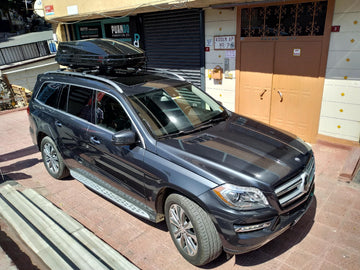 For Mercedes Benz GL X6 2012-2019 Roof Rack Cross Bars  Raised Rail, Silver - 0