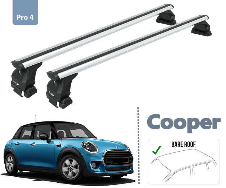 For Mini F55 Cooper Roof Rack System Carrier Cross Bars Aluminum Silver Pro 4 2014- Up