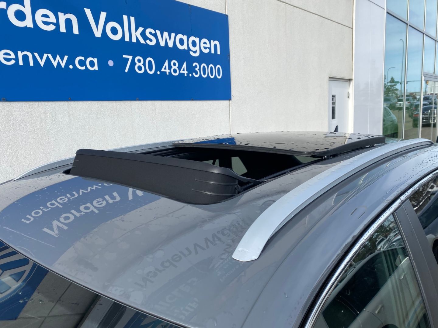 For Volkswagen Atlas CrossSport 2019-Up Roof Rack Cross Bar Flush Rail Alu Black