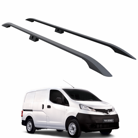 For Nissan NV200 2009-2025 Aluminium Roof Side Rails Plus Black