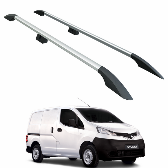 For Nissan NV200 2009-2025 Aluminium Roof Side Rails Plus Silver