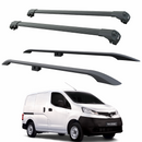For Nissan NV200 2009-Up Roof Side Rails and Roof Racks Cross Bars Alu Black-1