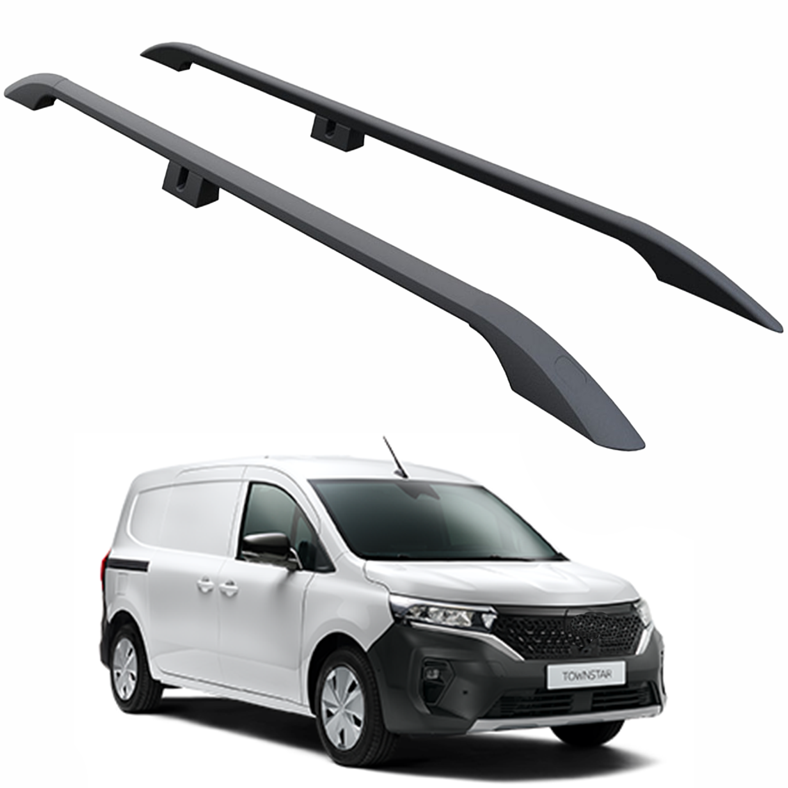For Nissan Townstar Swb 2021-2025 Roof Side Rails Ultimate Style Alu Black