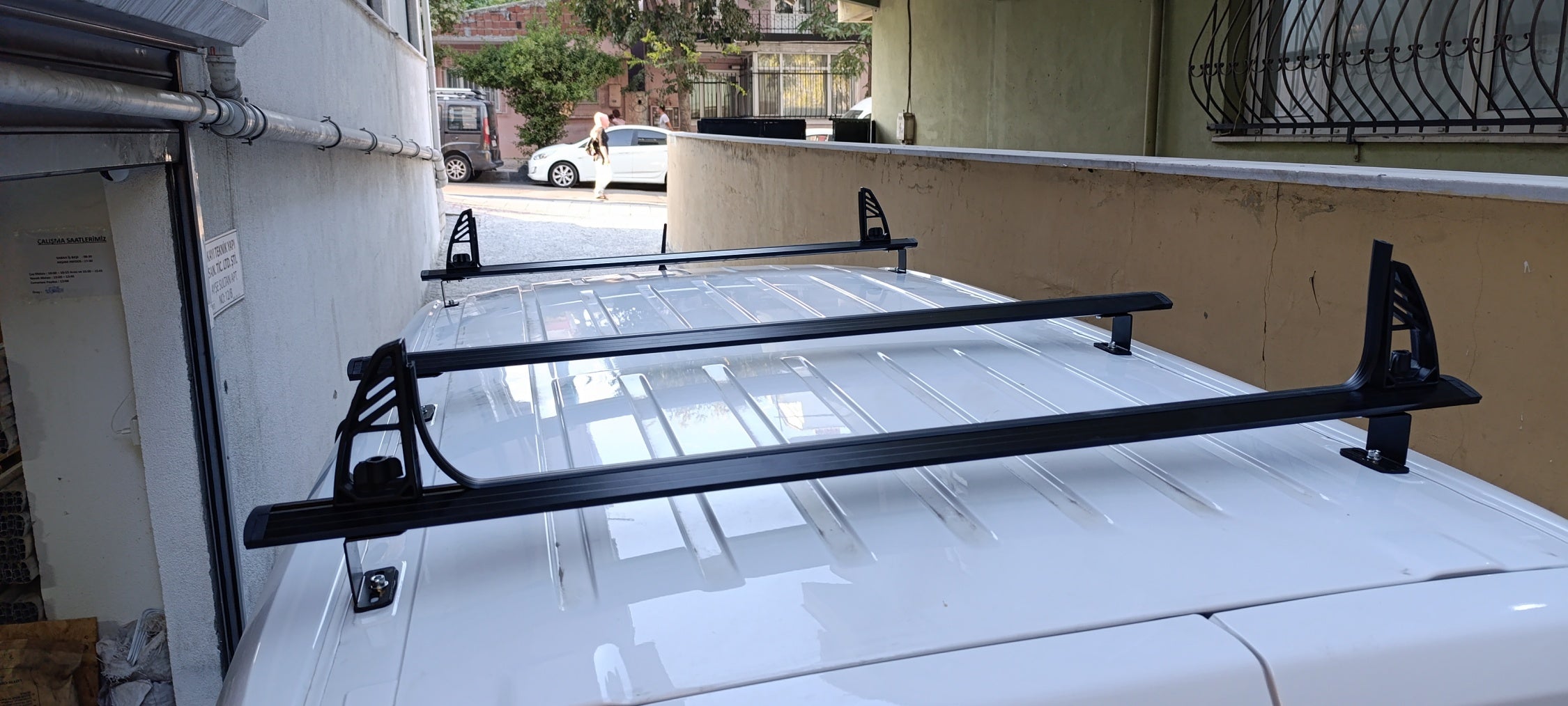 For Fiat Scudo Roof Racks Cross Bars Carrier Alu 2022- Up 3 Qty Black