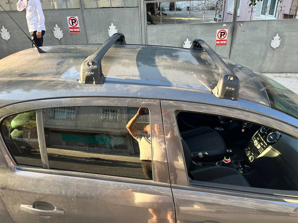 333. Kompatibel mit abschließbaren Aluminium-Dachträgern für Fahrzeuge mit Standarddach Toros Pro 3 Silver