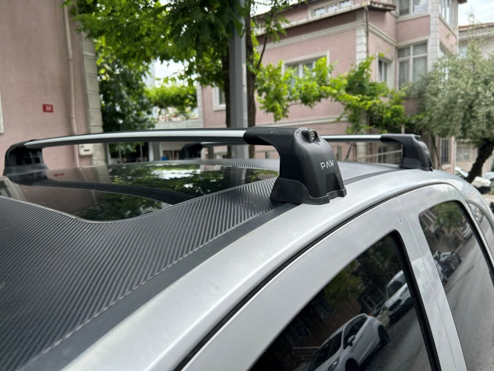 333. Kompatibel mit abschließbaren Aluminium-Dachträgern für Fahrzeuge mit Standarddach Toros Pro 3 Black