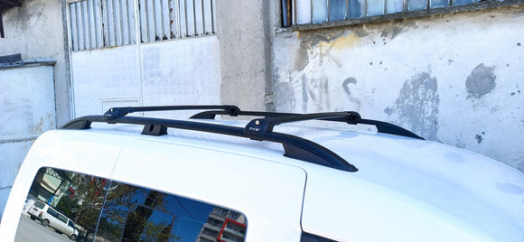 For Volkswagen Caddy III Maxi 2003-2019 Roof Side Rails, Plus Black