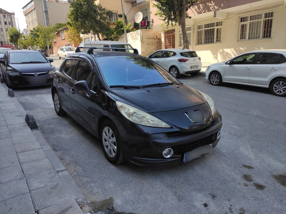 For Peugeot 207 2006-2012 Roof Rack System Carrier Cross Bars Aluminum Black