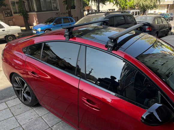 Kompatibel mit Honda Civic 5-tr Sedan Fahrzeugen 2010–2017 mit normalem Dachträger in schwarzer Farbe