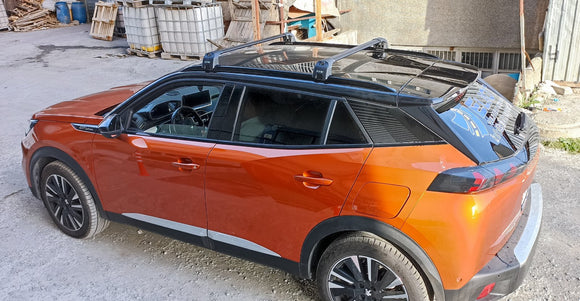 222. Kompatibel mit abschließbaren Aluminium-Dachträgern für Fahrzeuge mit Standarddach Toros Pro 2 Black