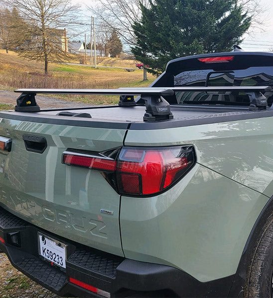 For Hyundai Santa Cruz Bed Rack Cross Bars Roof Rack 3qty Alu Silver