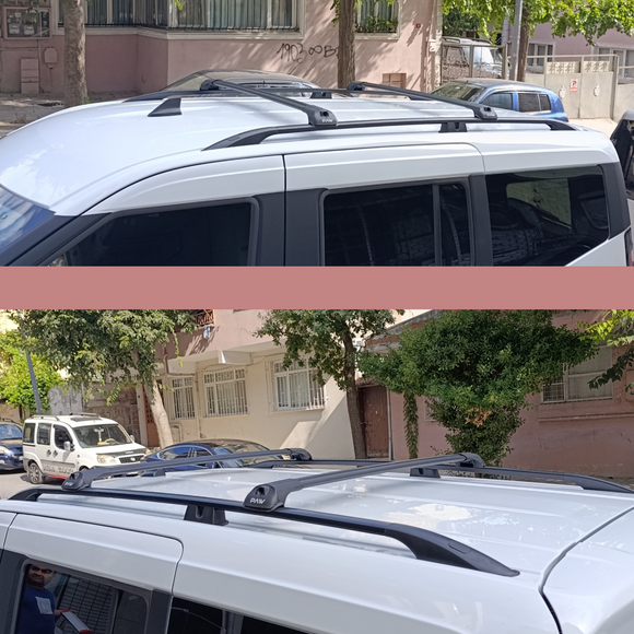 For Ford Courier (2023-2025) Roof Side Rails and Roof Racks Cross Bars, Black