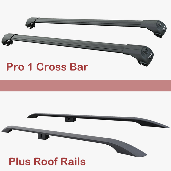 For Ford Courier (2023-2025) Roof Side Rails and Roof Racks Cross Bars, Black