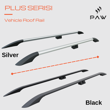 For Kia PV5 Cargo Roof Side Rails – Plus Model, Aluminum, Black - 0