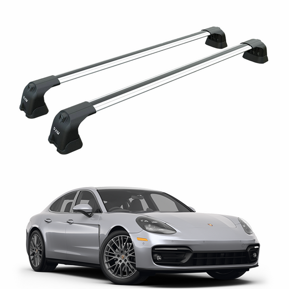 For Porsche Panamera 2009-2016 Roof Rack Cross Bars Fix Point Alu Silver