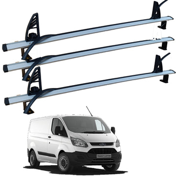 For Ford Transit Custom 2013-2023 Ladder Roof Racks Cross Bars Carrier Alu 3 Qty