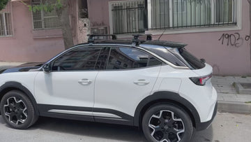 Für Opel &amp; Vauxhall Mokka ab 2021, Dachträgersystem, Träger, Querträger, Aluminium, abschließbar, hochwertige Metallhalterung, schwarz - 0