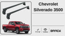 For Chevrolet Silverado 3500 4Gen (2020-2026) Roof Rack Cross Bars Normal Roof, Black-2