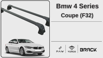 For Bmw 4 Series Coupe (F32) 2013-2020 Roof Rack Cross Bars Fix Point Black - 0
