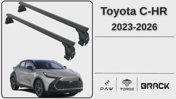 Für Toyota CH-R 2023-Up Dachträger Querträger Metallhalterung Normales Dach Alu Silber - 0