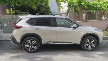 Für Nissan X-Trail (T31) 2007–2014, Dachträgersystem, Träger, Querträger, Aluminium, abschließbar, hochwertige Metallhalterung, silberfarben - 0