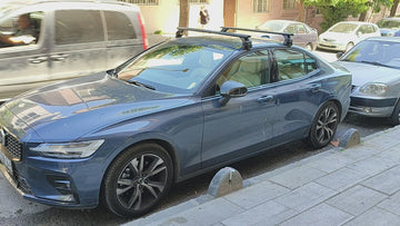 Für Volvo S60 2010–13 Dachträger, Querträger, Metallhalterung, normales Dach, Alu, Schwarz - 0